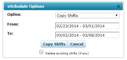 Repeat/Copy Shifts